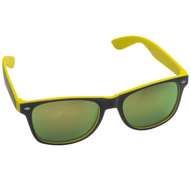 Plastikowe okulary przeciwsłoneczne UV400, kolor Żółty