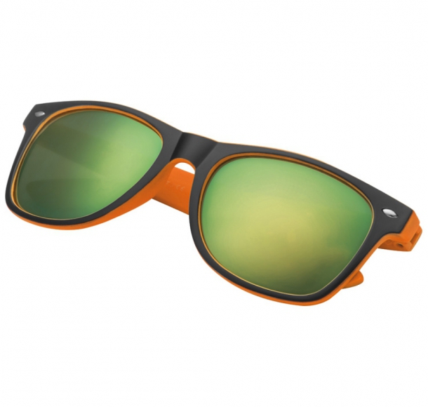 Plastikowe okulary przeciwsłoneczne UV400, kolor Pomarańczowy
