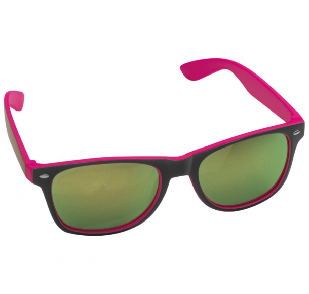 Plastikowe okulary przeciwsłoneczne UV400, kolor Różowy