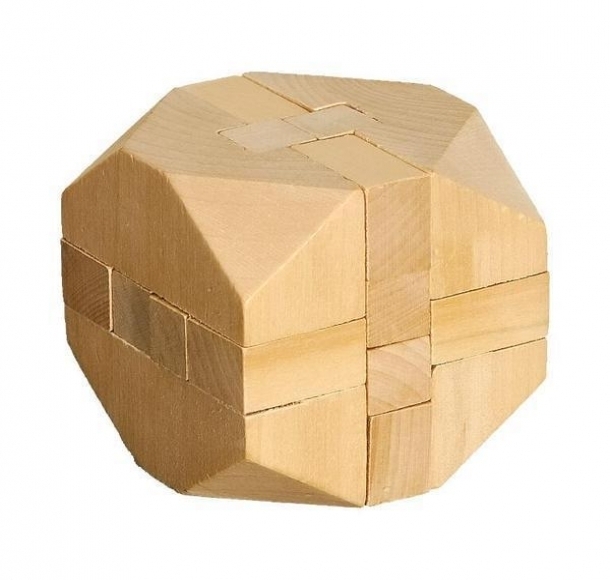 Układanka logiczna Cube, ecru, kolor Ecru