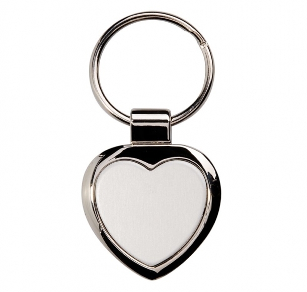 Brelok metalowy Stout Heart, srebrny, kolor Srebrny
