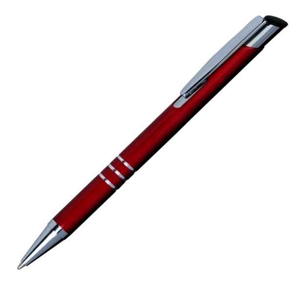 Długopis Lindo, ciemnoczerwony, kolor Ciemnoczerwony