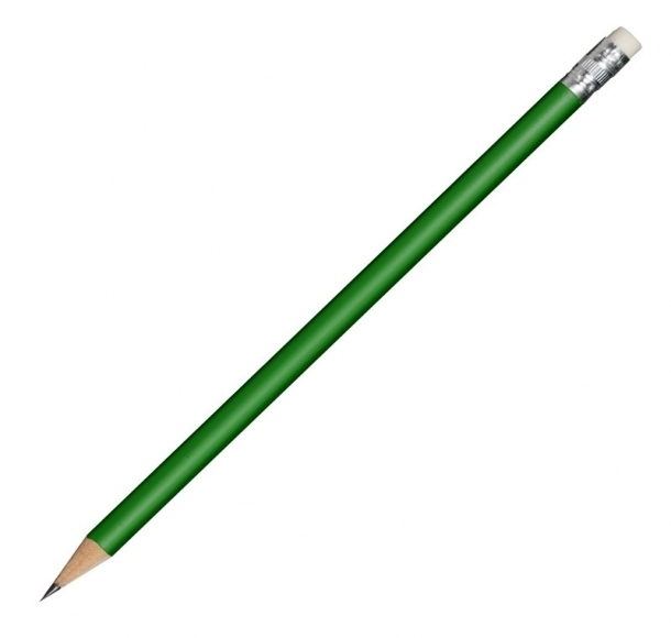 Ołówek drewniany, zielony, kolor Zielony