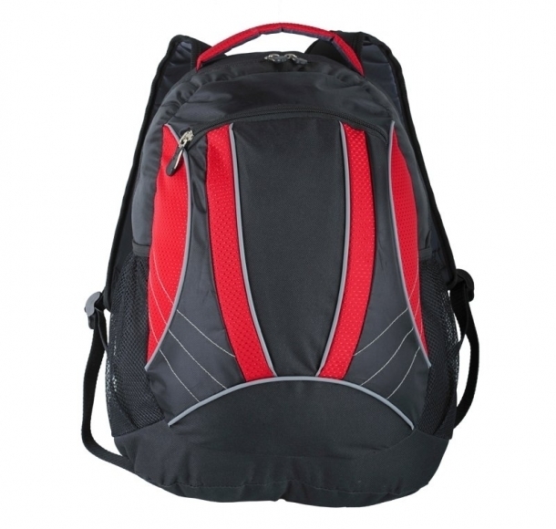 Plecak sportowy El Paso, czerwony/czarny, kolor Czerwony
