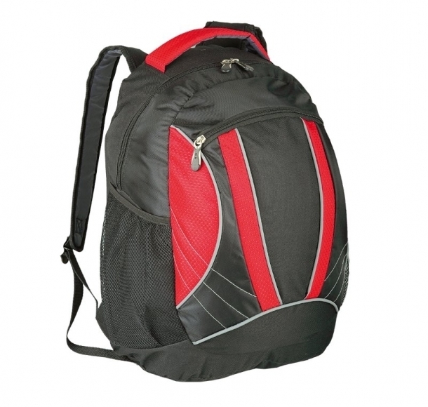 Plecak sportowy El Paso, czerwony/czarny, kolor Czerwony