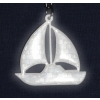 Brelok odblaskowy Sailing Boat, srebrny, kolor Srebrny