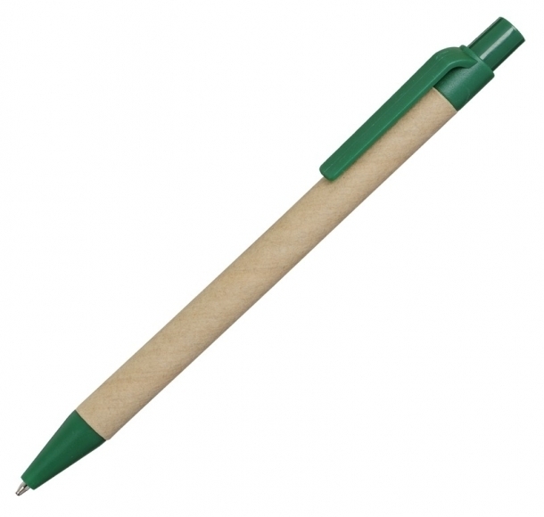 Długopis Mixy, zielony/brązowy, kolor Zielony