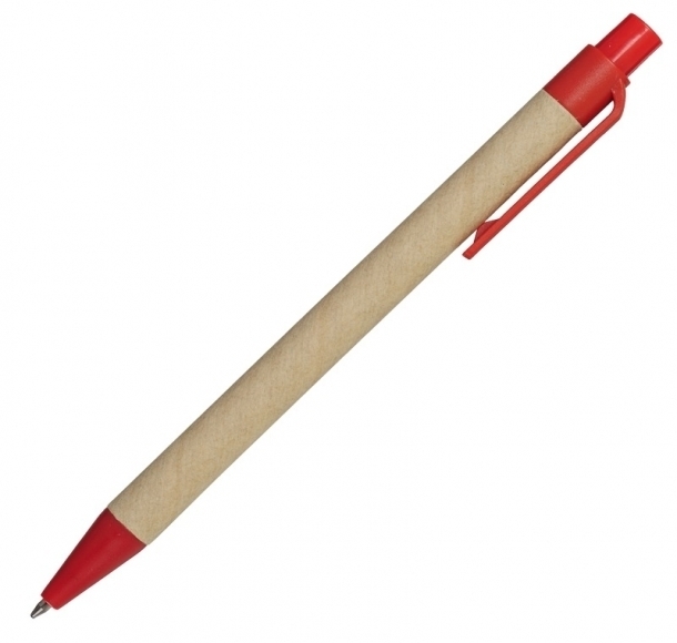 Długopis Mixy, czerwony/brązowy, kolor Czerwony