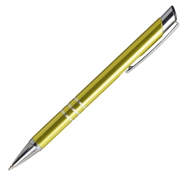 Długopis Lindo, żółty, kolor Żółty