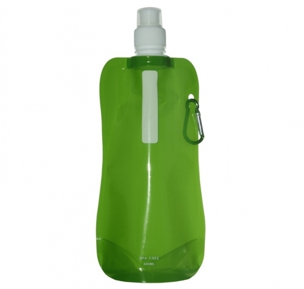 Składany bidon Extra Flat 480 ml, zielony, kolor Zielony