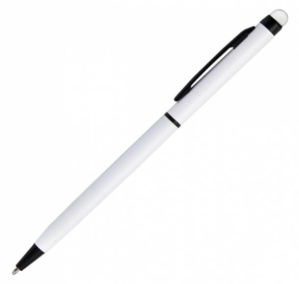 Długopis dotykowy Touch Top, biały, kolor Biały