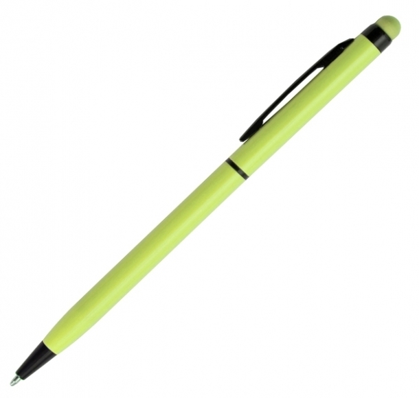 Długopis dotykowy Touch Top, jasnozielony, kolor Jasnozielony