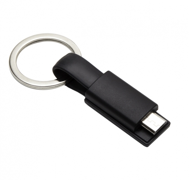 Brelok USB Hook Up, czarny, kolor Czarny