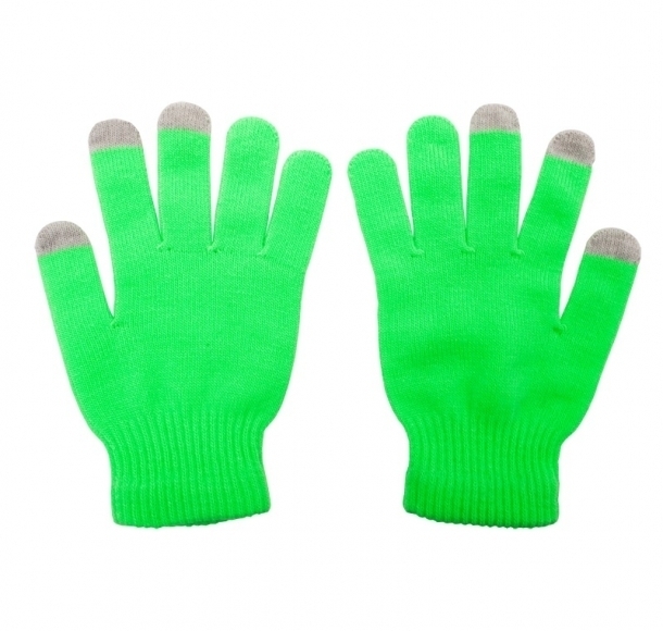 Rękawiczki Touch Control do urządzeń sterowanych dotykowo, zielony, kolor Zielony