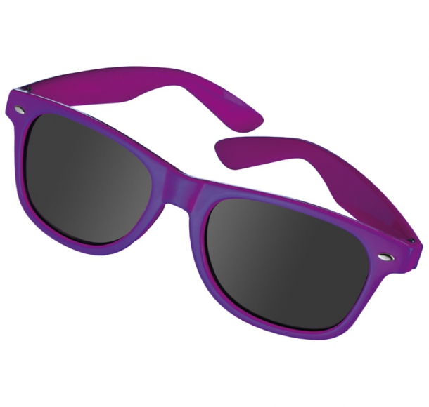 Plastikowe okulary przeciwsłoneczne 400 UV, kolor Fioletowy