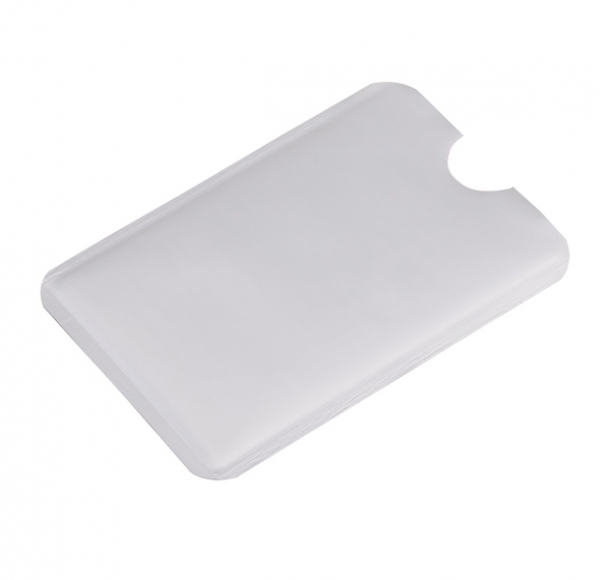 Etui na kartę zbliżeniową RFID Shield, srebrny, kolor Srebrny