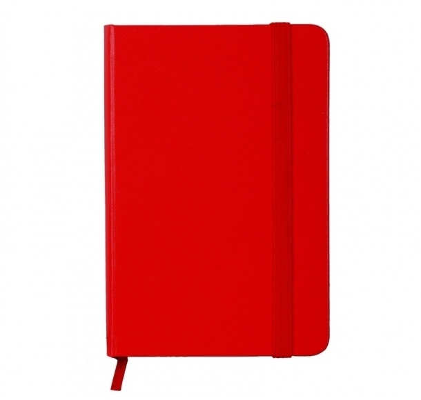 Notatnik 90x140/80k kratka Zamora, czerwony, kolor Czerwony