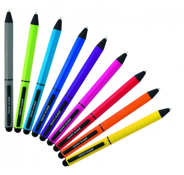 Długopis metalowy touch pen, soft touch CELEBRATION Pierre Cardin, kolor Jasnoniebieski