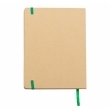 Notatnik 145x210/80k kratka Lisboa, zielony/beżowy, kolor Zielony