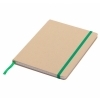 Notatnik 145x210/80k kratka Lisboa, zielony/beżowy, kolor Zielony