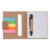 Notes 80x110/100k gładki Mini z długopisem, beżowy, kolor Beżowy