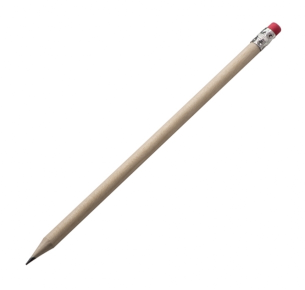 Ołówek z gumką, kolor Brązowy