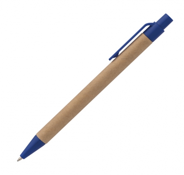 Długopis tekturowy, kolor Niebieski