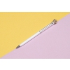 Długopis metalowy z koroną, kolor Biały