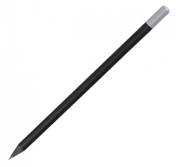 Ołówek drewniany, czarny, kolor Czarny