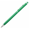 Długopis aluminiowy Touch Tip, zielony, kolor Zielony