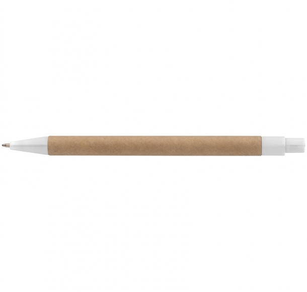 Długopis tekturowy, kolor Biały