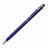 Długopis aluminiowy Touch Tip, niebieski, kolor Niebieski