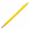 Długopis aluminiowy Touch Tip, żółty, kolor Żółty