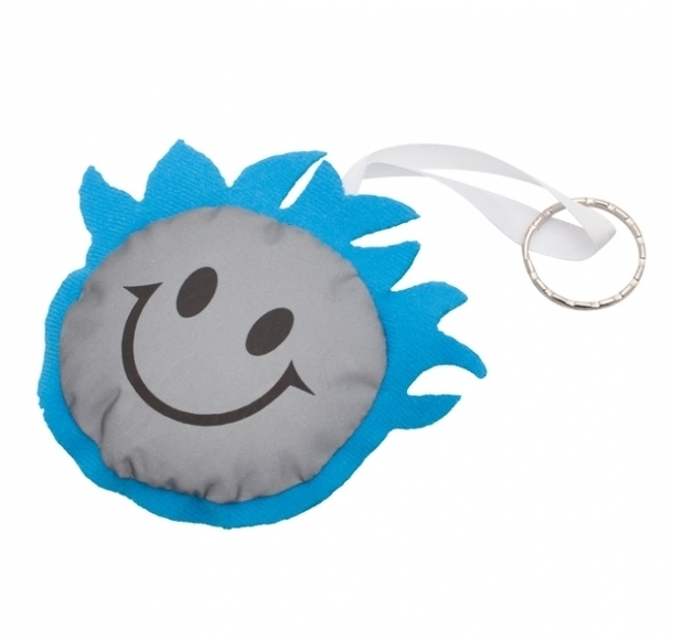 Maskotka odblaskowa Smiling Boy, niebieski/srebrny, kolor Niebieski