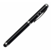 Długopis ze wskaźnikiem laserowym Supreme – 4 w 1, czarny, kolor Czarny