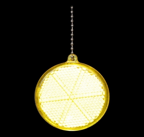 Światełko odblaskowe Circle Reflect, żółty, kolor Żółty