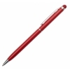Długopis aluminiowy Touch Tip, ciemnoczerwony, kolor Ciemnoczerwony