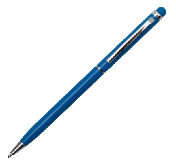 Długopis aluminiowy Touch Tip, jasnoniebieski, kolor Jasnoniebieski