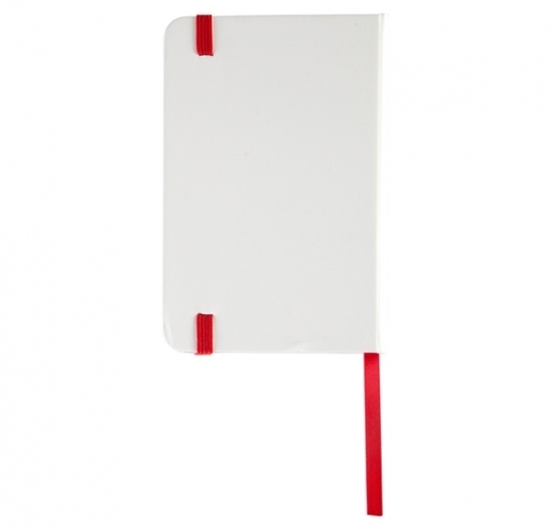 Notatnik Badalona 90x140/80k linia, czerwony/biały, kolor Czerwony