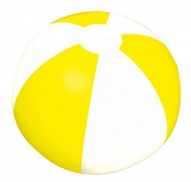 Piłka plażowa z PVC 40 cm, kolor Żółty
