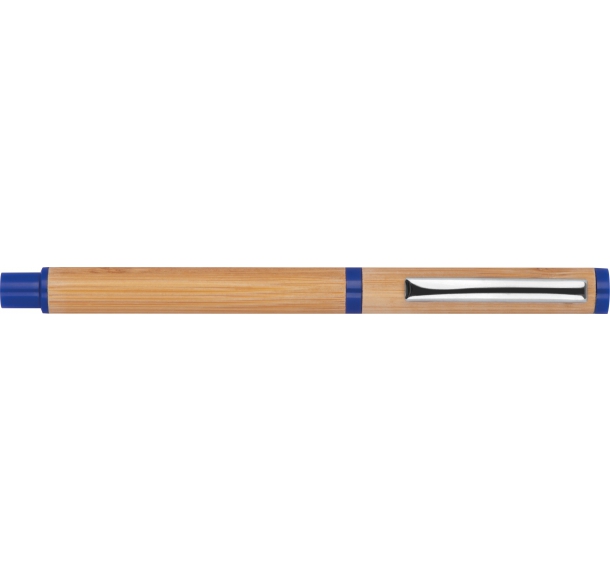 Zestaw piśmienniczy bambusowy, kolor Niebieski
