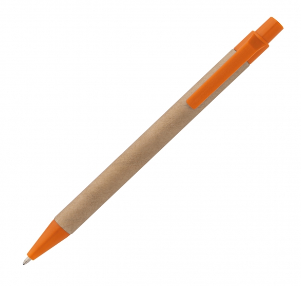 Długopis tekturowy, kolor Pomarańczowy