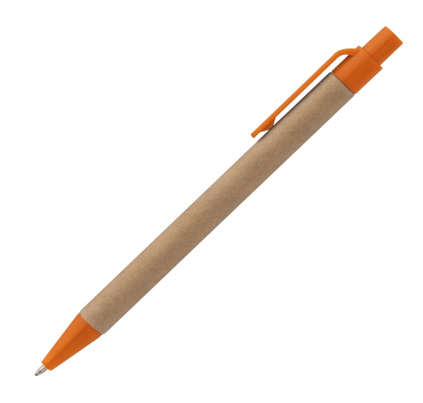 Długopis tekturowy, kolor Pomarańczowy