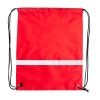 Plecak promocyjny z taśmą odblaskową, czerwony, kolor Czerwony