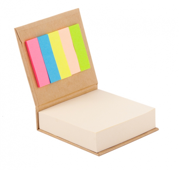 Blok z karteczkami, beżowy, kolor Beżowy