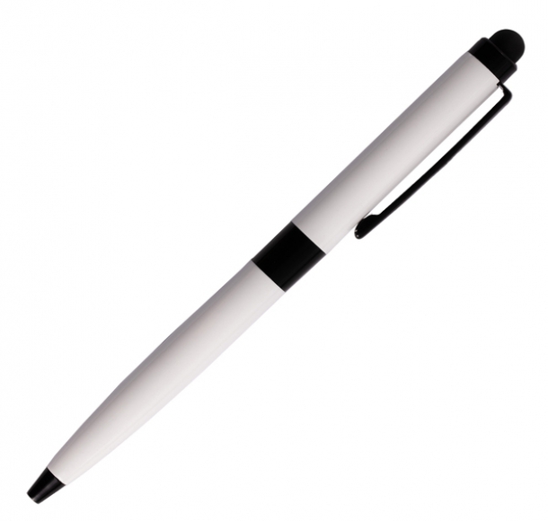 Długopis Tondela w pudełku, biały, kolor Biały