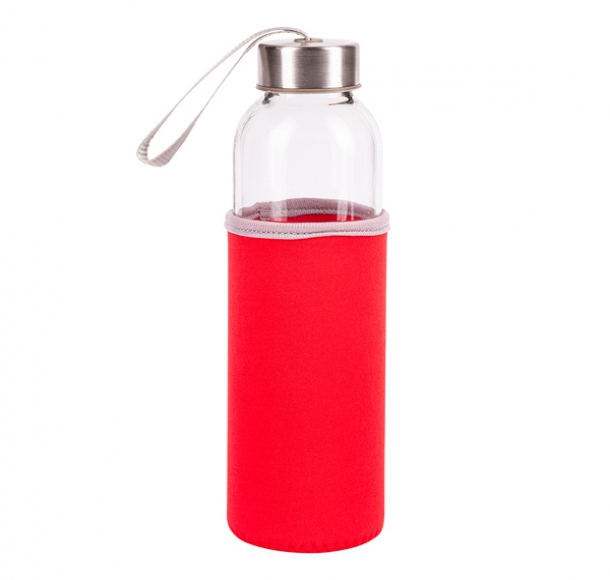 Szklana butelka Vim 500 ml, czerwony, kolor Czerwony