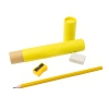 Zestaw szkolno-biurowy Tubey, żółty, kolor Żółty