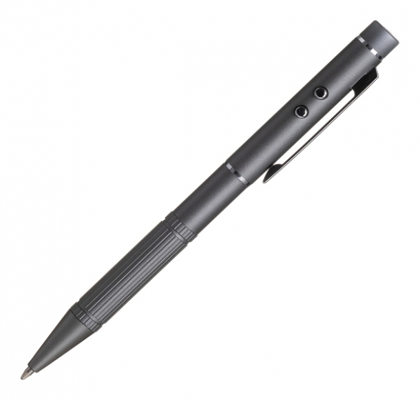 Długopis ze wskaźnikiem laserowym Stellar, grafitowy, kolor Grafitowy