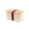 Machico lunch box podwójny, beżowy, kolor Beżowy